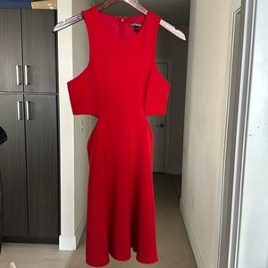 Express red-orange cut out summer dress